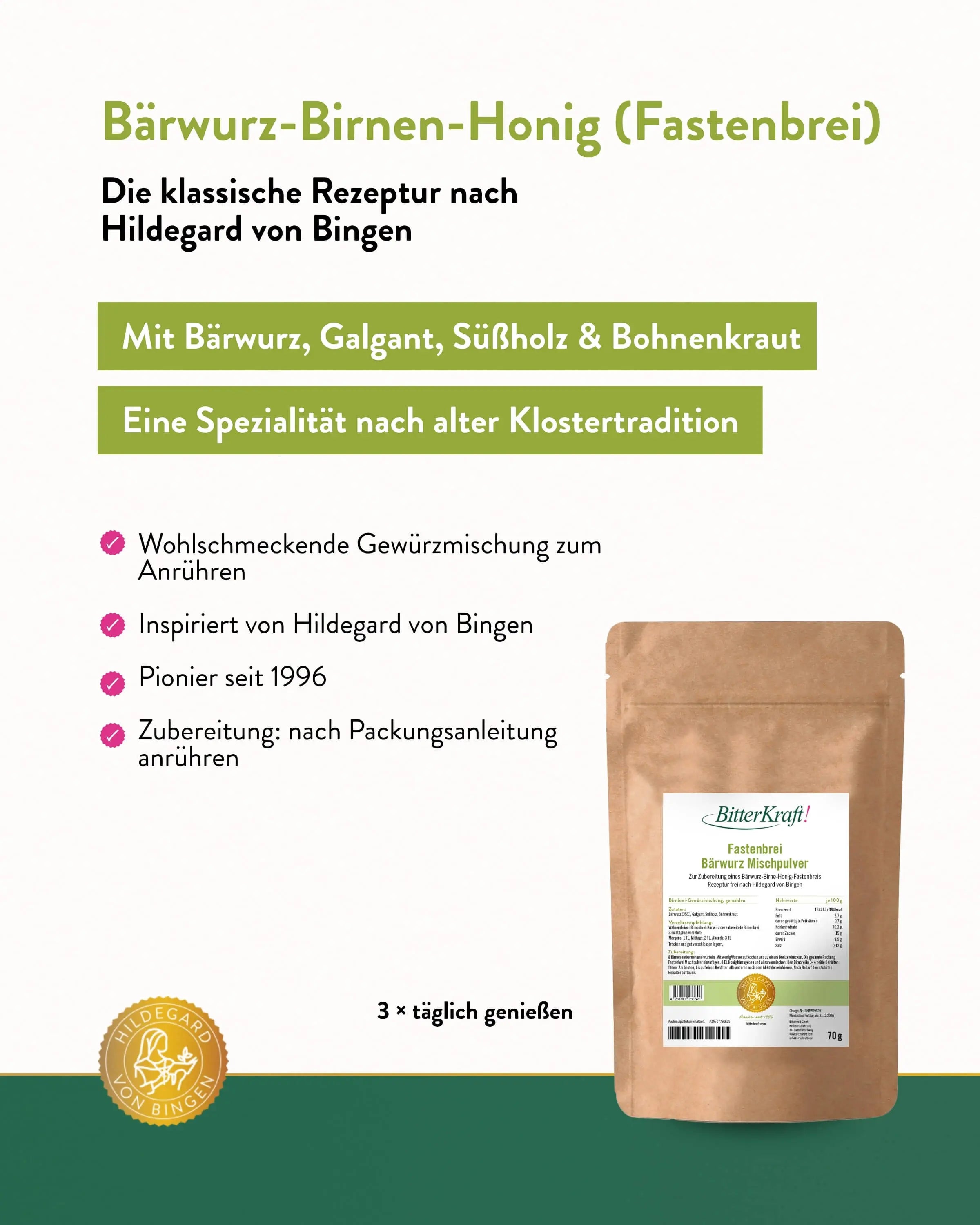 Bärwurz Birnenhonig Mischpulver